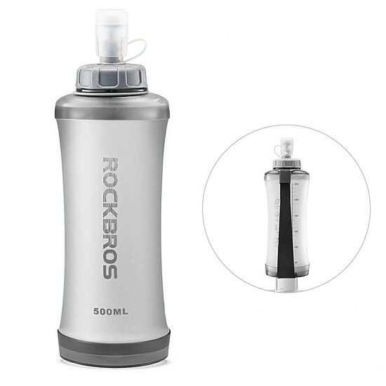 Rockbros mīkstā ūdens pudele 500 ml - caurspīdīga