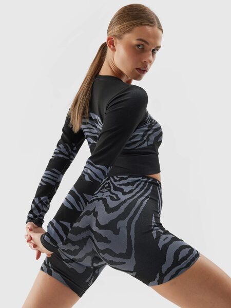 4f Sieviešu bezšuvju īsie treniņu legingi