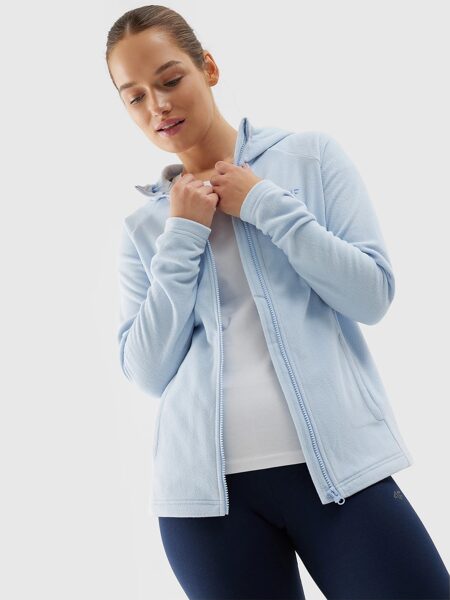 Women's regular hooded fleece - light blue